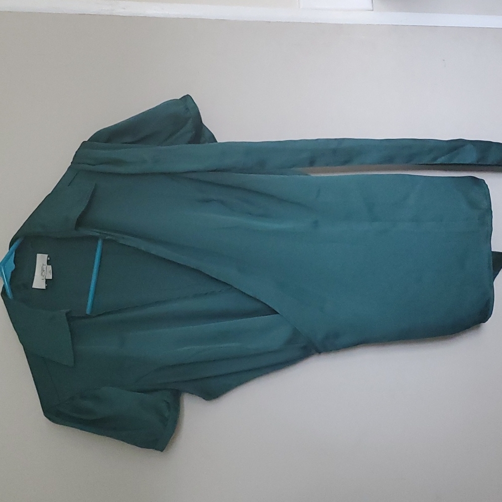 Ann Taylor Loft Green Wrap Around Blouse